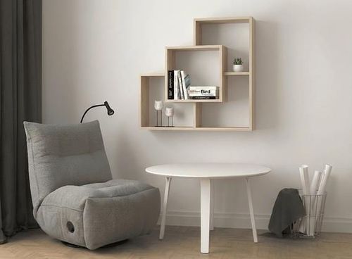 купить Полка декоративная Fabrik Home Tetris 10 (800x800x220) Дуб сонома в Кишинёве 