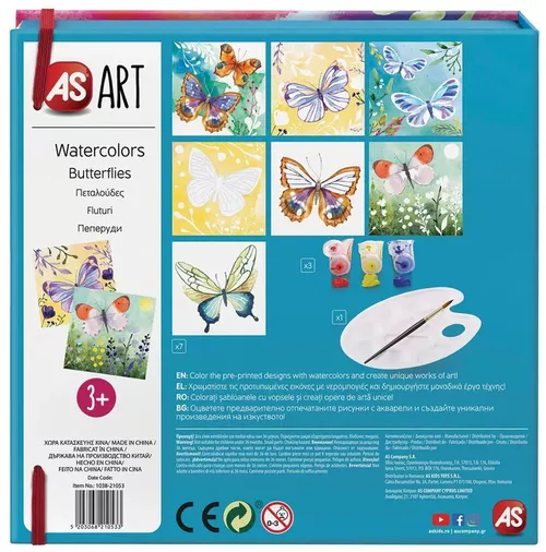 cumpără Set de creație As Kids 1038-21053 As Art Acuarela Fluturi în Chișinău 