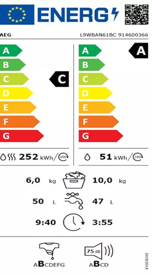 купить Стиральная машина с сушкой AEG L9WBAN61BC в Кишинёве 