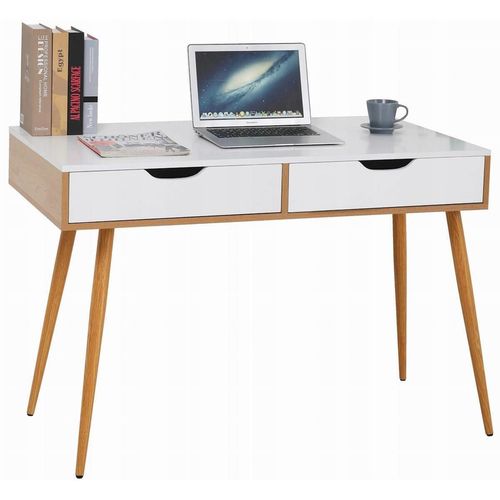 cumpără Masă de birou Jumi CM-305311 110x50x75 cm, Alb/stejar în Chișinău 
