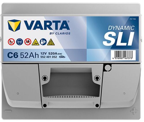 купить Автомобильный аккумулятор Varta 52AH 520A(EN) клемы 0 (207x175x175) S5 001 (552401052K262) в Кишинёве 