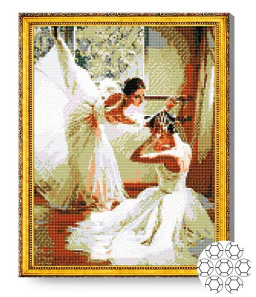 купить Картина по номерам Art Gallery GA82556 Mozaic cu diamante 40x50cm Balerine gingase в Кишинёве 