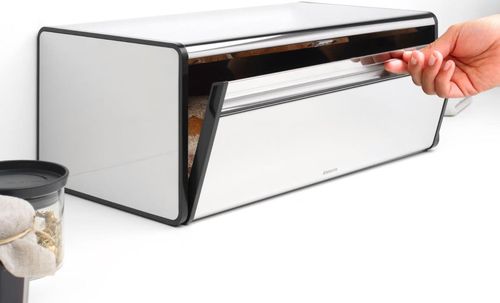 купить Хлебница Brabantia 23 68 46 Fall Front Brilliant Steel в Кишинёве 