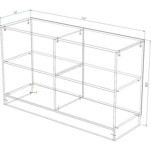 купить Комод Smartex (16392) Т7 140cm Grafit в Кишинёве 