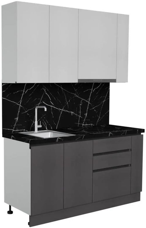 cumpără Mobilă pentru bucatarie ArtFlame GOLA White/Storm Grey (1.6 m.l.) în Chișinău 