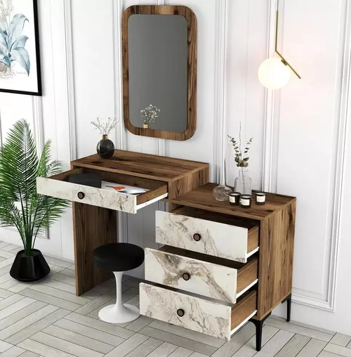 купить Туалетный столик Trendy Lizbon 545-Nuc, Alb 124x84x40cm в Кишинёве 