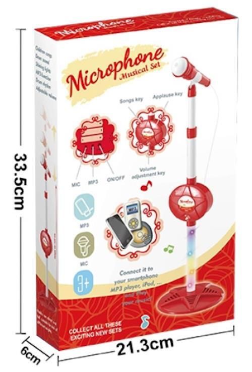 cumpără Jucărie muzicală Essa 5017C Microfon cu stativ pentru copii, roșu în Chișinău 