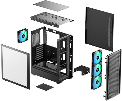 купить Корпус для ПК Deepcool CC550 4F Black в Кишинёве 