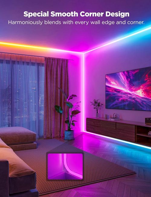 купить Лента LED Govee Light Strip Neon Rope Light for Wall Lining 5m (H66413D1) в Кишинёве 
