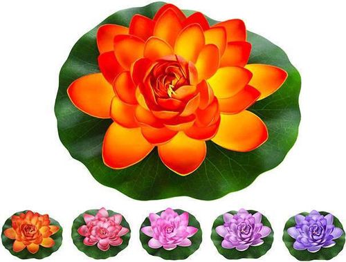 купить Декор Promstore 49468 Цветок искусственный Лотосплавающий D28cm в Кишинёве 
