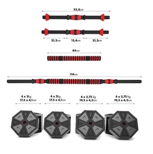 купить Гантель HMS 4565 Set Haltera Reglabile 40kg SGC40 в Кишинёве 