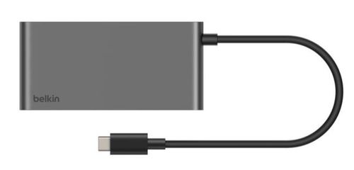 cumpără Adaptor de rețea USB Belkin AVC022HQSGY USB-C 5-IN-1 Multiport Hub 100w, Space Gray în Chișinău 