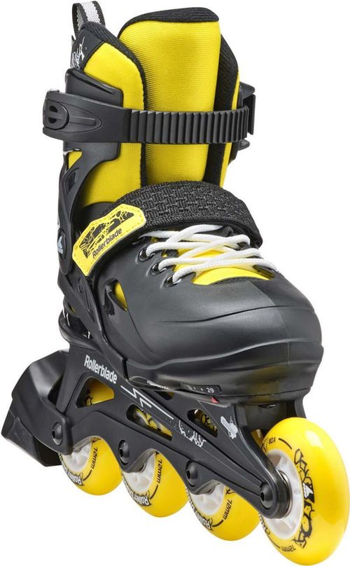 купить Роликовые коньки Rollerblade 07373500800 FURY NERO\GIALLO Size 29-33 в Кишинёве 