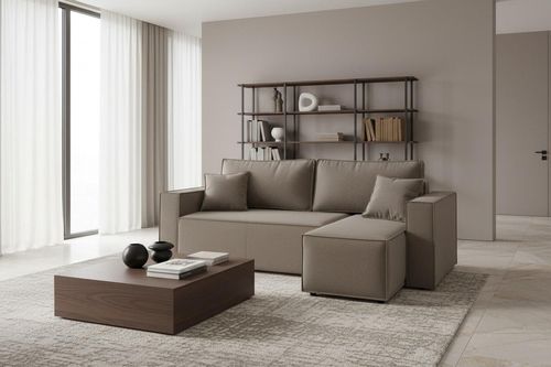 купить Диван Sofyno SKY canapea de colț extensibilă L (Viva 3 Capucino) в Кишинёве 