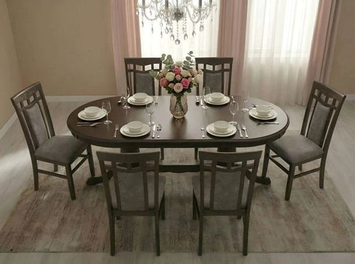 cumpără Masă Fabrik Home Elegance овальный 1600-2800x770x1000 Венге (раскладной) în Chișinău 