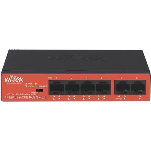 купить Switch/Коммутатор Wi-tek WI-PS205H (4PoE + 2Uplink) в Кишинёве 
