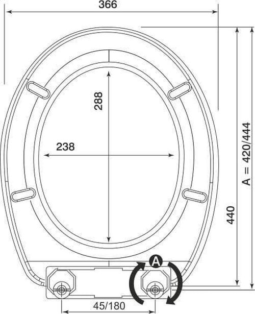 cumpără Capac WC Bisk 04154 LILIA (foto Ocean) în Chișinău 
