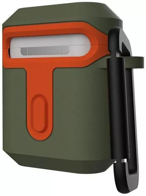 cumpără Accesoriu pentru aparat mobil UAG 10242F117297, for Apple Airpods Std. Issue Hard Case 001 (V2), Olive/Orange în Chișinău 