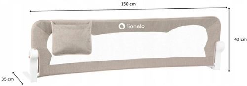 купить Кроватка Lionelo Eva Beige Melange (protectie pliabilă pentru pat) в Кишинёве 