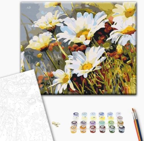 купить Картина по номерам BrushMe BS52280 (în cutie) Căpșuni sălbatice printre mușețel в Кишинёве 