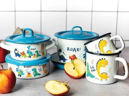 cumpără Cratiță Promstore 54153 Cratita emailata Dino 16cm, 2l cu capac din metal în Chișinău 