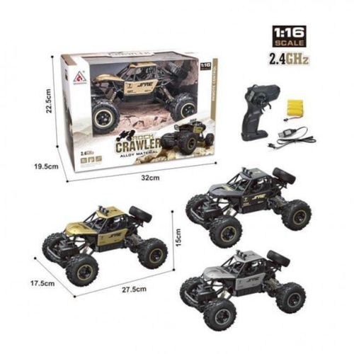 cumpără Jucărie cu telecomandă New World 6241 Masina Rock Crawler 1:16 cu T/C, metalica, argintie, 2416D în Chișinău 