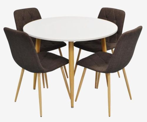 купить Комплект стол и стулья Evelin di Costacurta стол DT-402-1Wo + 4 стула YTC-080Wo Dark brown в Кишинёве 