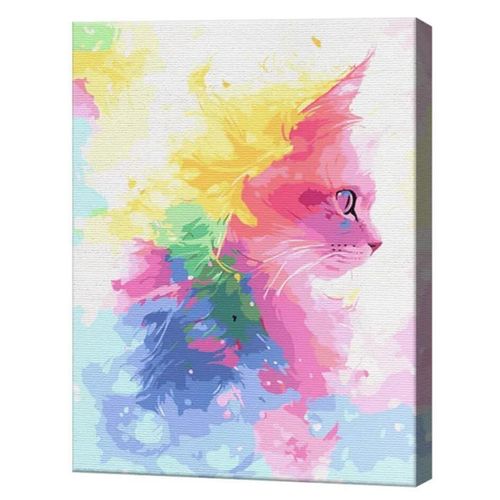 cumpără Tablou pe numere Art Gallery EX8610 Motan in ceata multicolora 30x40cm în Chișinău 