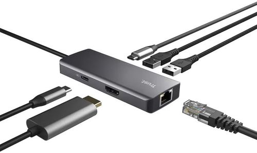 купить Переходник для IT Trust Dalyx 6-in-1 USB-C Multiport Adapter в Кишинёве 