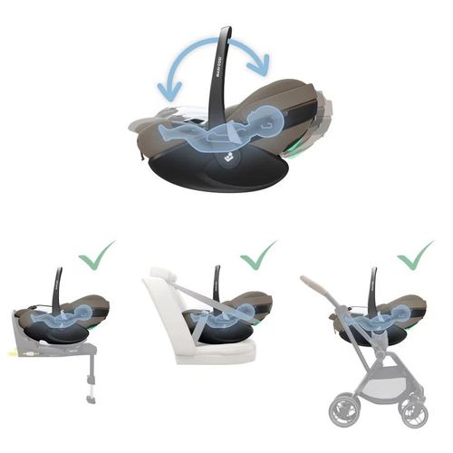 купить Автокресло Maxi Cosi 8052470111 Scoica auto Pebble 360 Pro2, Twillic Truffle в Кишинёве 