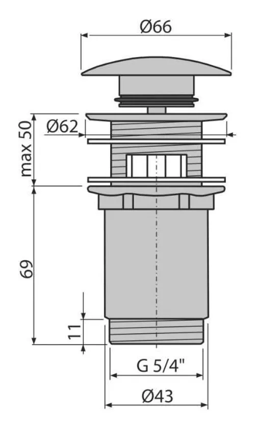 cumpără Ventil click-clack Alcaplast A392C хром click-clack în Chișinău 