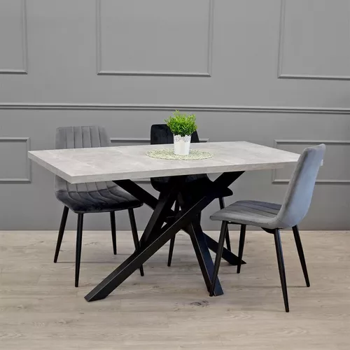 купить Стул Deco DC-90P N20 Catifea Grey+Black Legs в Кишинёве 