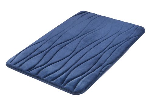 cumpără Covoraș de baie Bisk 07083, SILK, albastru 50x80 în Chișinău 