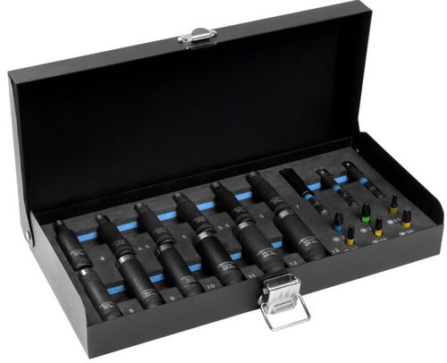 cumpără Set de tubulare, bite, duze Hoegert HT1S804 Набор 1/4" ударных головок и бит, 4мм-13мм, 21шт în Chișinău 
