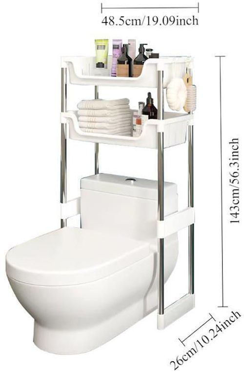 купить Полка для ванной miscellaneous RM02 Raft deasupra WC 143x48.5x26cm, plastic/metal в Кишинёве 