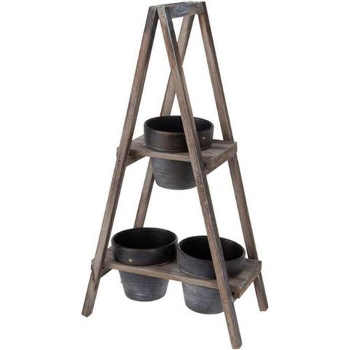 купить Подставка для цветов ProGarden 31134 Подставка для цветов+3 горшка пирамида 30x16x55cm, дерево в Кишинёве 