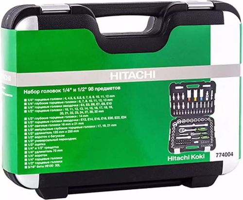 купить Набор ручных инструментов Hitachi-Hikoki Trusa chei tubulare si antrenor 1/4"-1/2" 98 buc в Кишинёве 