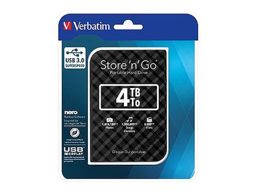 cumpără 2.5" 4TB External HDD Verbatim Store'n'Go Black, USB 3.0, 53223, (hard disk extern HDD/внешний жесткий диск HDD) în Chișinău 