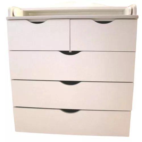 cumpără Comoda de infășat PernaMea HappyBaby Pro (5sert) 800x1030 DSP alb (118153-B) în Chișinău 