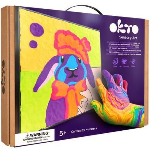 cumpără Set de creație Okto 20004-OK Pictură pe numere 3D cu plastilină ușoară 29x29сm, Iepure în Chișinău 