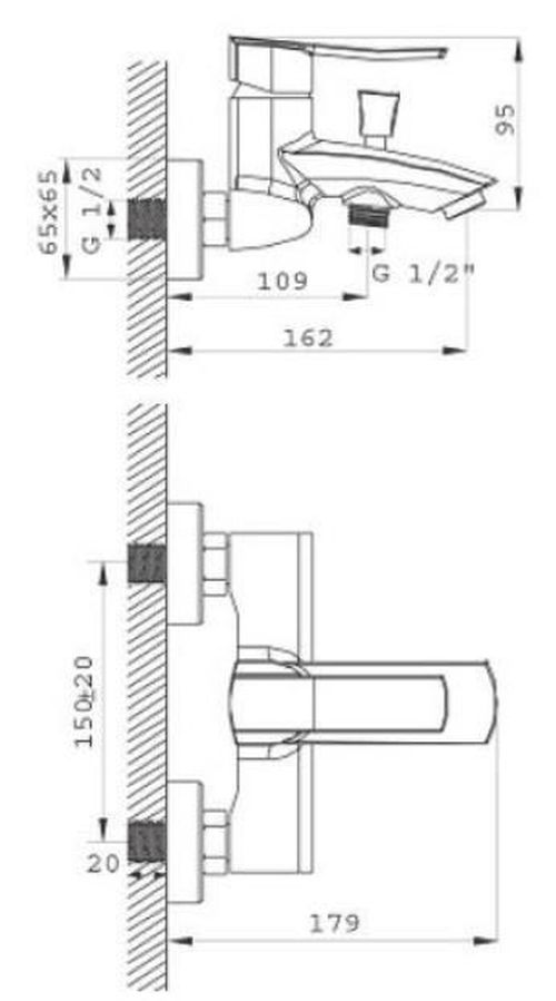 купить Смеситель для ванны Ferro FLORENCE BFL1VL (cada/duș) в Кишинёве 