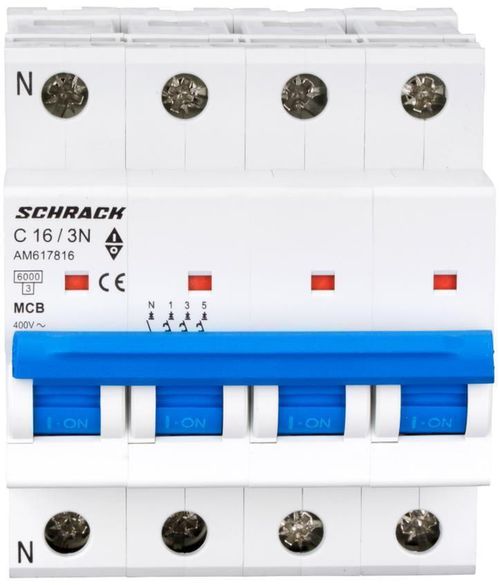 cumpără Întrerupător diferențial Schrack Technik AM617863 (MCB) Amparo 6kA, C 63A, 3P+N în Chișinău 