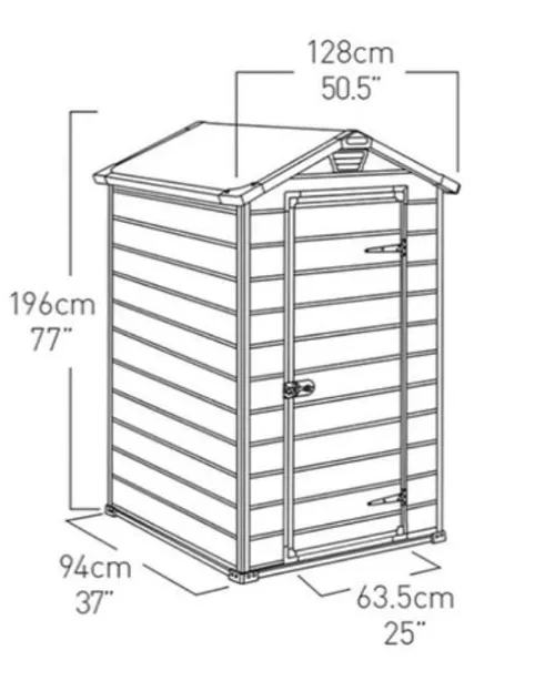 купить Садовый сарай Keter 57721 Manor 4x3, 129x103x196cm, bej в Кишинёве 