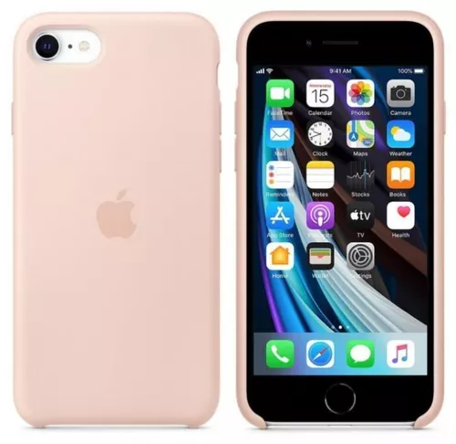 cumpără Husă pentru smartphone Apple iPhone SE Silicone Case Pink Sand MXYK2 în Chișinău 