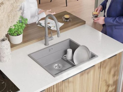 купить Мойка кухонная Primagran Prague 60 Step Level Grey + accesorii 470x560 MPSKS#N в Кишинёве 