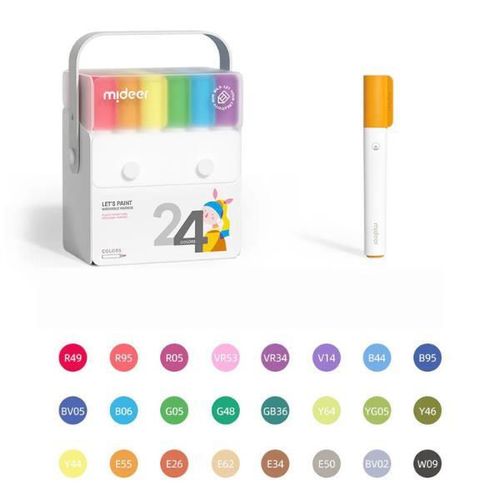 cumpără Set de creație Mideer MD1297 Set de markere lavabile, 24 culori în Chișinău 