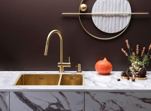 купить Смеситель кухонный Reginox R38833 Flint Gold II в Кишинёве 