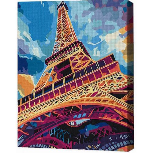 cumpără Tablou pe numere BrushMe MG0001FC 40x50cm (fără cutie) - Turnul Eiffel în Chișinău 