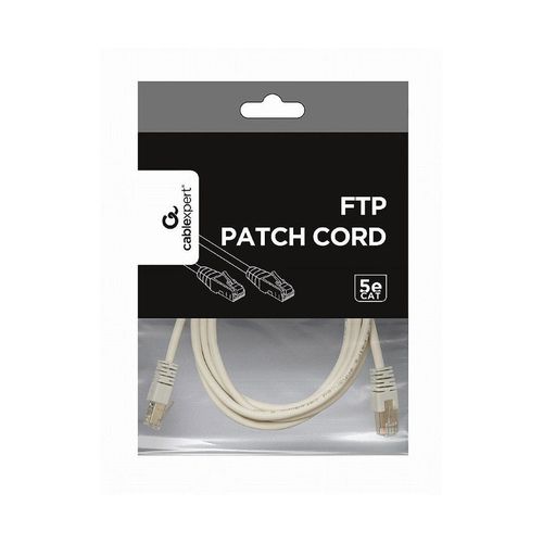 купить 1m FTP Patch Cord Gray PP22-1M, Cat.5E, Cablexpert, molded strain relief 50u" plugs в Кишинёве 