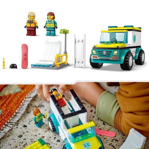cumpără Set de construcție Lego 60403 City Ambulanță și snowboarder în Chișinău 